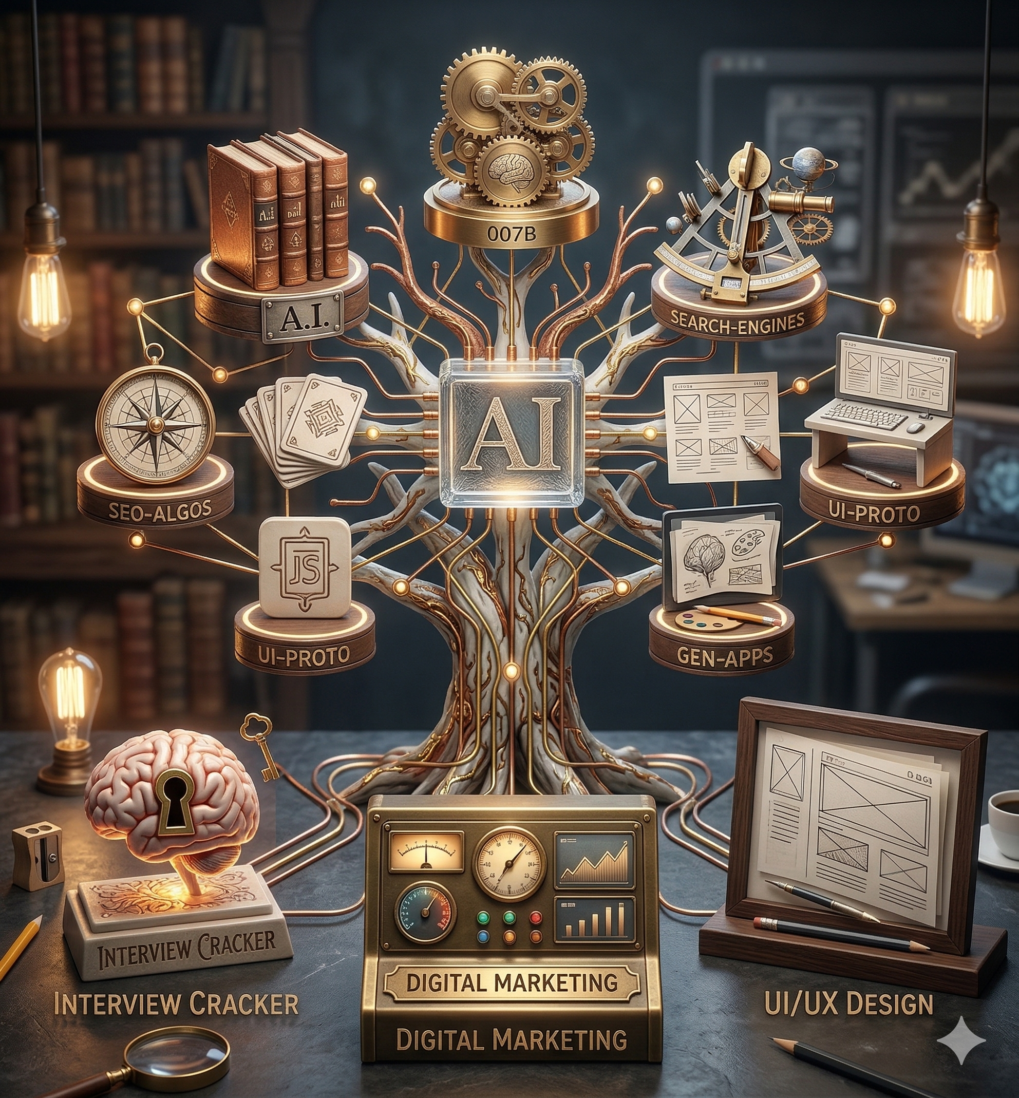 AI digital marketing concept